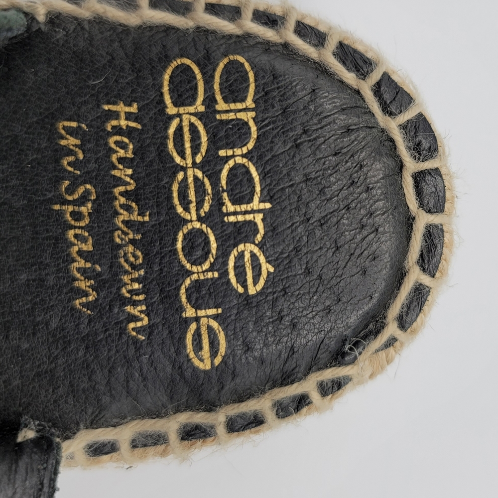 Andre' Assous Leather Espadrille Wedge Sandal - Picture 3 of 6